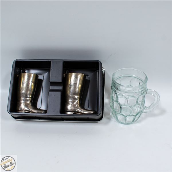 MADE IN ENGLAND SILVER PLATED RCMP BOOTS