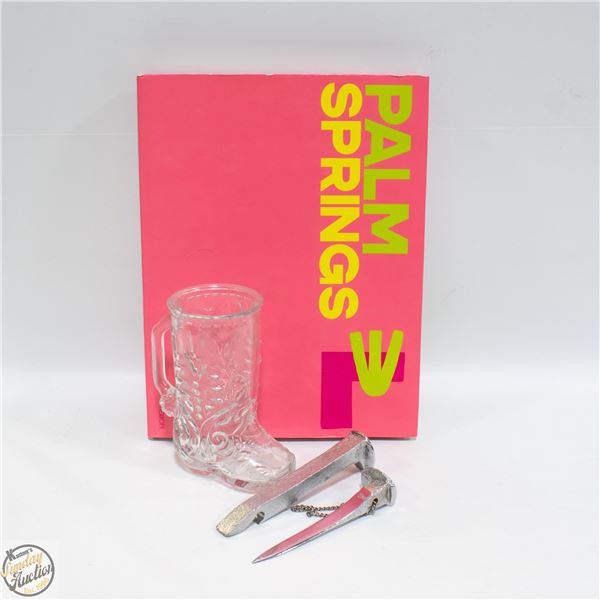 LIBBEY OF CANADA #3 GLASS BOOT HANDLED