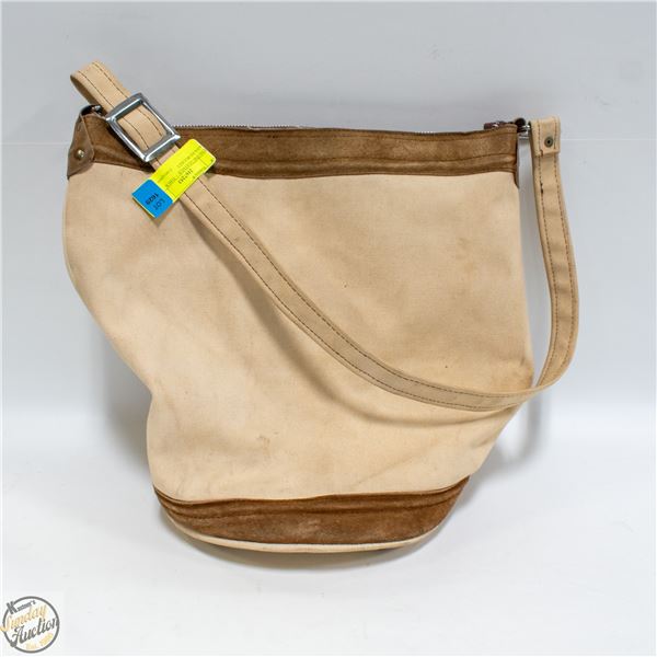 GENUINE LEATHER + THICK CANVAS BUCKET