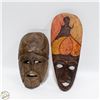 Image 1 : PAIR OF SOLID WOOD HAND CARVED WALL