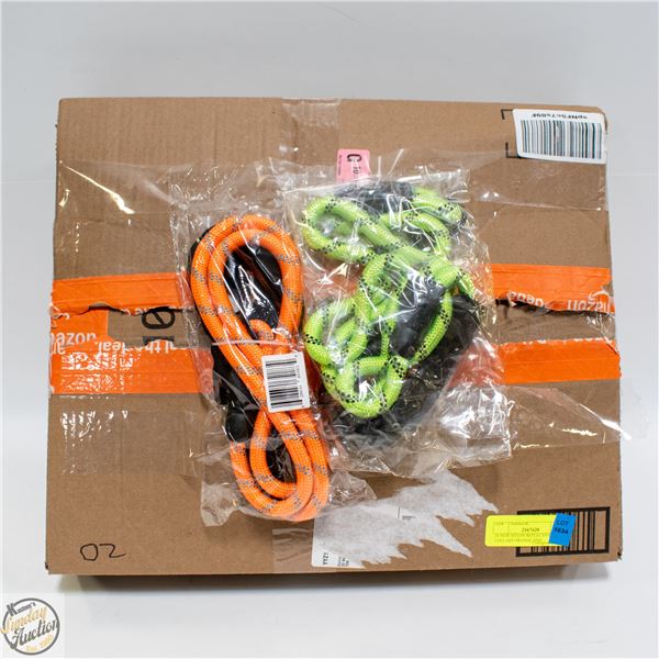 20 NEW NYLON REFLECTIVE DOG COLLARS ORANGE AND
