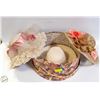 Image 1 : LOT OF VINTAGE HATS WITH HAT BOX