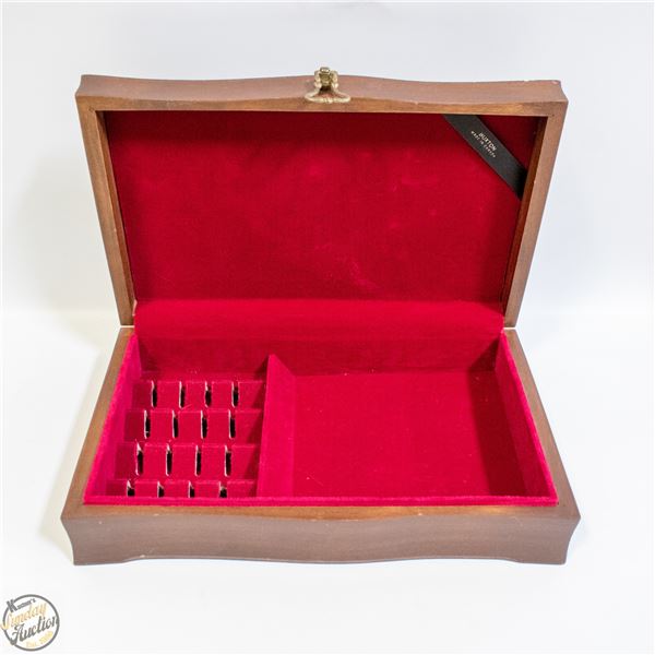 VINTAGE BOMBAY WOOD VELVET BOX WITH DRAWER