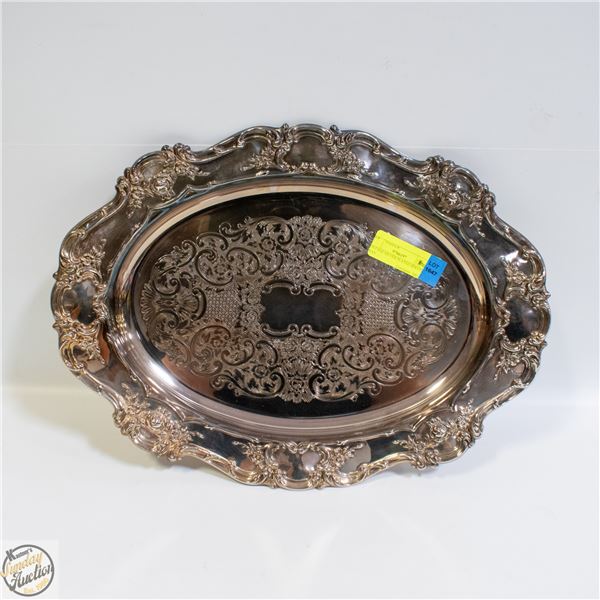 VINTAGE SILVER PLATED SERVING TRAY