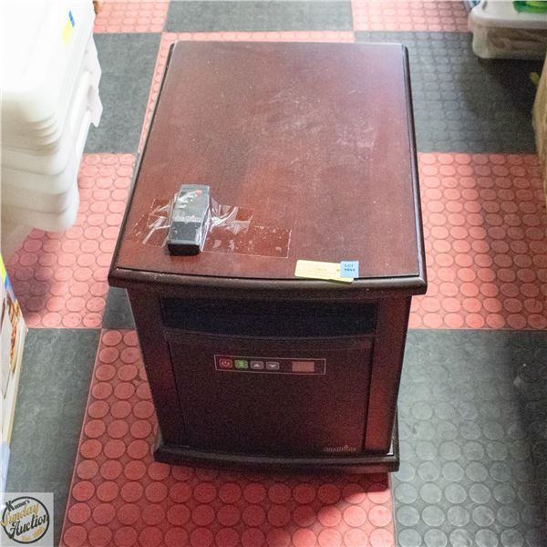 DURAFLAME WOOD BOX SPACE HEATER WITH REMOTE
