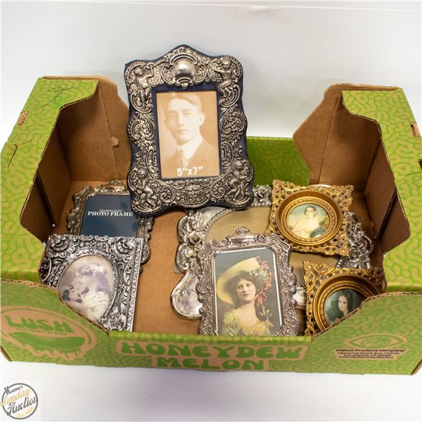 LOT OF ORNATE VINTAGE METAL FRAMES