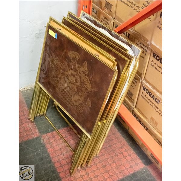 LOT OF VINTAGE TV TRAY STANDS FOLDALE