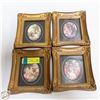 Image 1 : 4 VINTAGE MINATURE VICTORIAN PRINTS