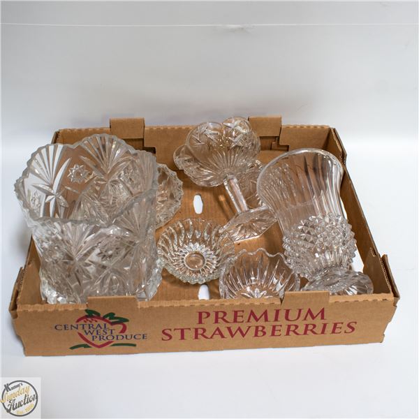 LOT OF VARIOUS CRYSTAL DISHES