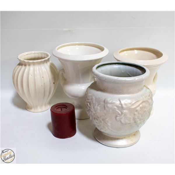 LOT OF VARIOUS STYLE VASES
