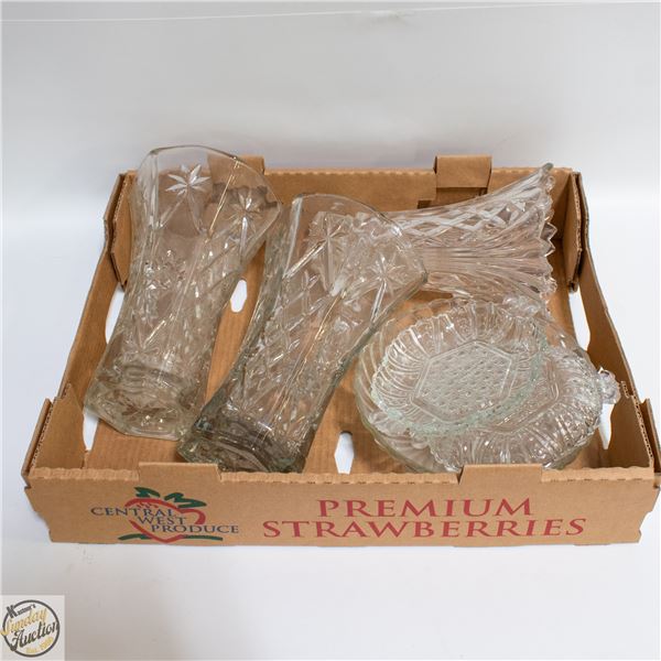 LOT OF VARIOUS CRYSTAL DISHES