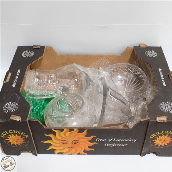 LOT OF VARIOUS CRYSTAL DISHES