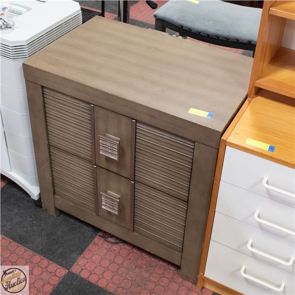 LARGE 2 DRAWER NIGHT TABLE WITH TOPSIDE USB PORTS