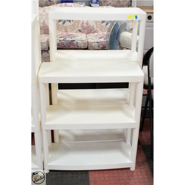 VINTAGE PLASTIC SHELF/ORGANIZER- LOT OF 2