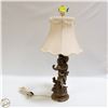 Image 1 : VINTAGE BRASS CHERUB LAMP 21"H