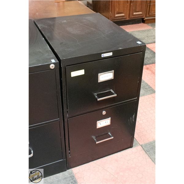 BLACK 2 DRAWER FILE CABINET