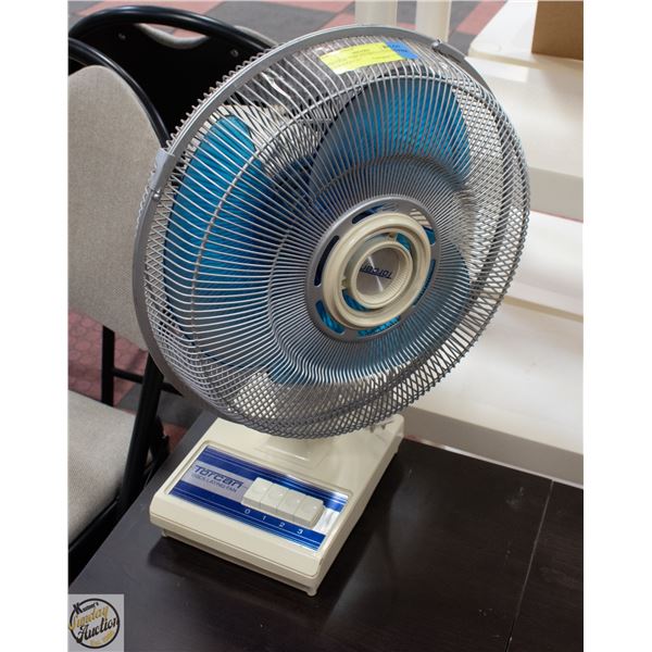 VINTAGE TORCAN OSCILLATING TABLE FAN 21"