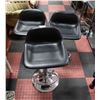 Image 1 : SET OF 3 BLACK BARSTOOLS