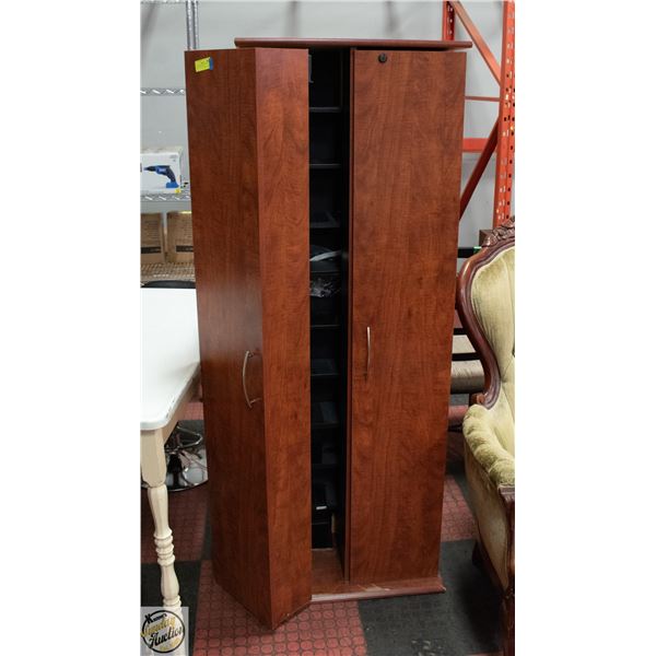 LARGE FOLD OUT BLUERAY/CD RACK 2 SIDED 64"X13"