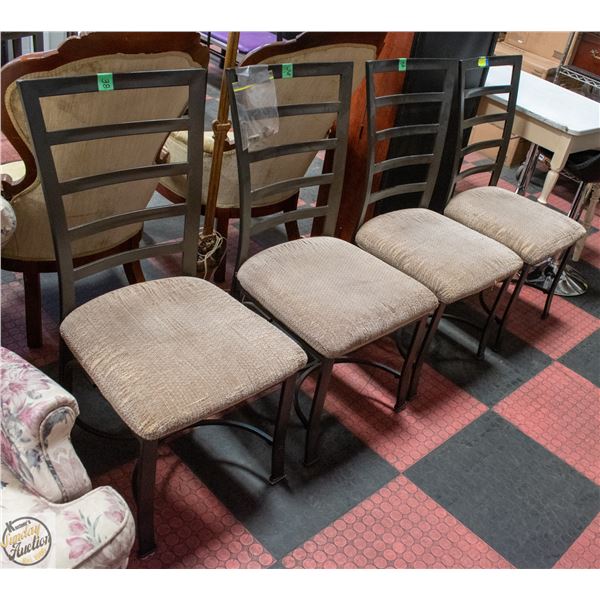 4PCS HEAVY METAL DECK CHAIRS