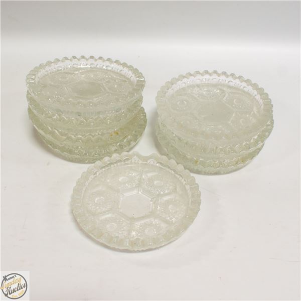 LOT OF VINTAGE ASHTRAY CLEAR WITH ITAIAN PERSONAL