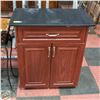 Image 1 : MAHOGANY WOOD STAND WITH CABINET AND DRAWER
