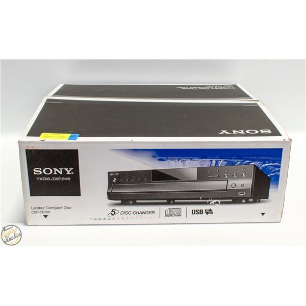 NEW SONY 5 DISC CHANGER WITH USB MODEL CDP-CE500