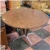 Image 1 : VINTAGE ROUND TABLE WITH METAL LEGS 29"X47"