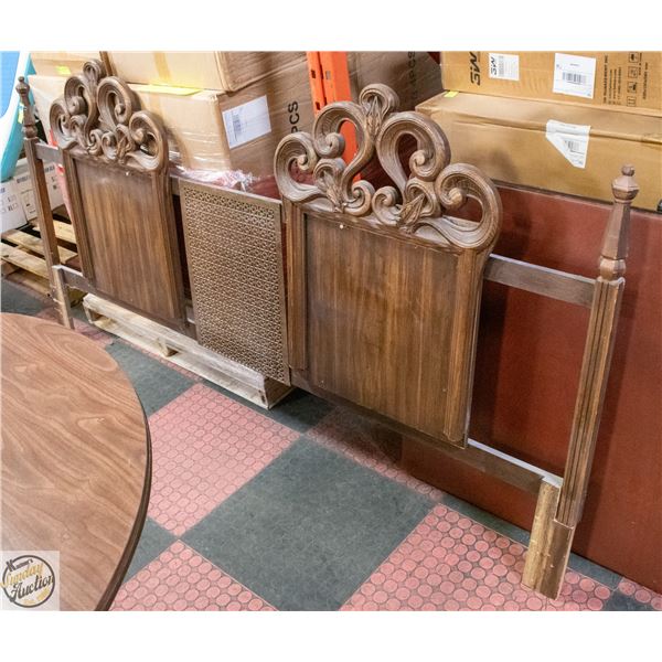 ORNATE WOOD QUEEN SIZE HEADBOARD