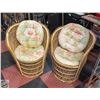 Image 1 : 2 WICKER ROUND CHAIRS