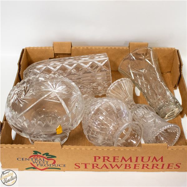 LOT OF VARIOUS CRYSTAL DISHES