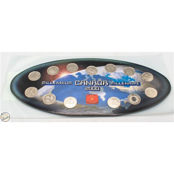 2000 12X25-CENT CANADIAN MILLENNIUM SET