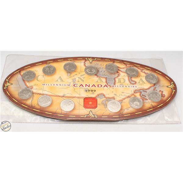 1999 12X25-CENT CANADIAN MILLENNIUM SET