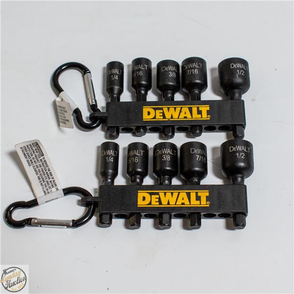 2 PACK OF DEWALT IMPACT DRIVER SETS