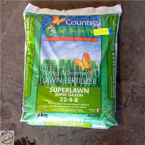 COUNTRY GREEN 32-4-8 LAWN FERTILIZER W/IRON