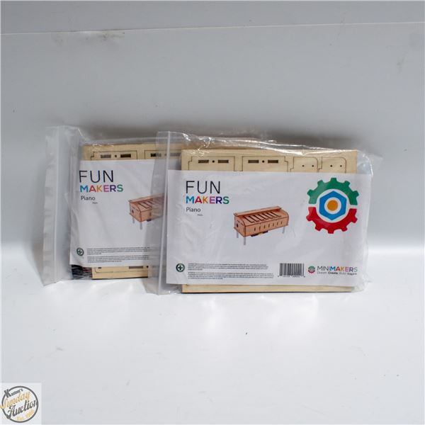 2 AFRICAN THUMB PIANOS/HARPS WOODEN CRAFT KITS