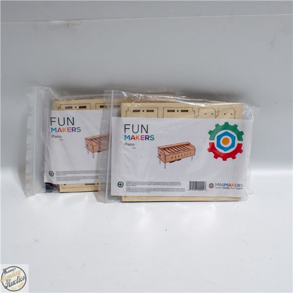2 AFRICAN THUMB PIANOS/HARPS WOODEN CRAFT KITS