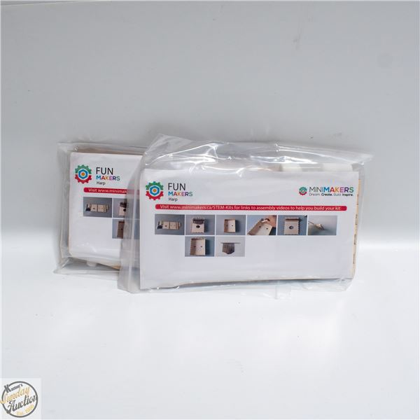 2 AFRICAN THUMB PIANOS/HARPS WOODEN CRAFT KITS