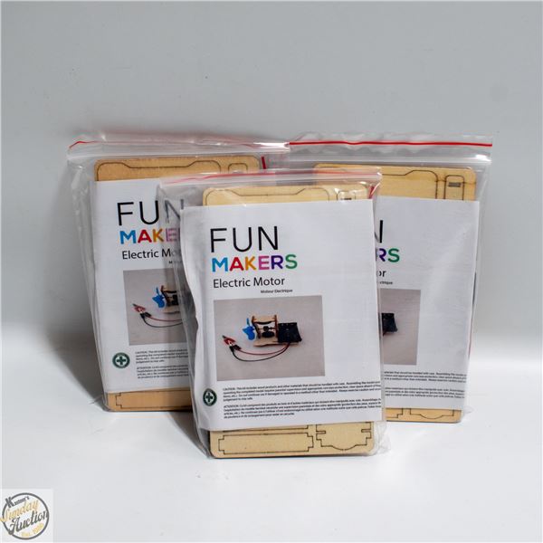 3 ELECTRIC MOTORS BUILDING KITS FOR KIDS