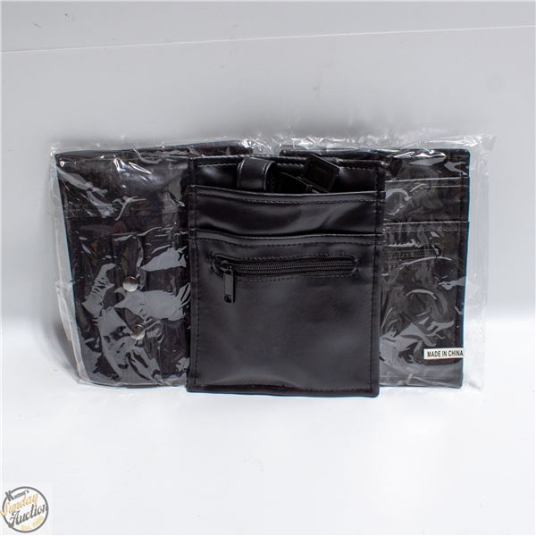 3 LEATHER WAITRESSES/WAITER MONEY POUCHED W/BELTS