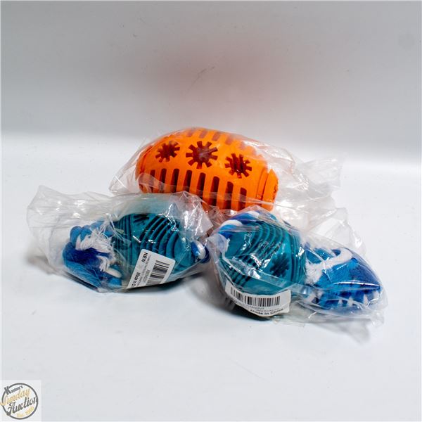 3 X NEW DOG TOYS