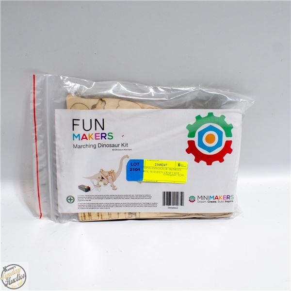MARCHING DINOSAUR+REMOTE CONTROL WOODEN CRAFT KIT