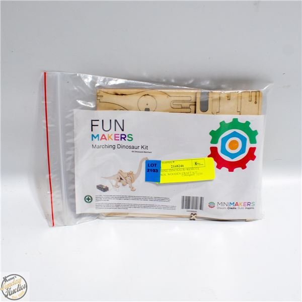 MARCHING DINOSAUR+REMOTE CONTROL WOODEN CRAFT KIT