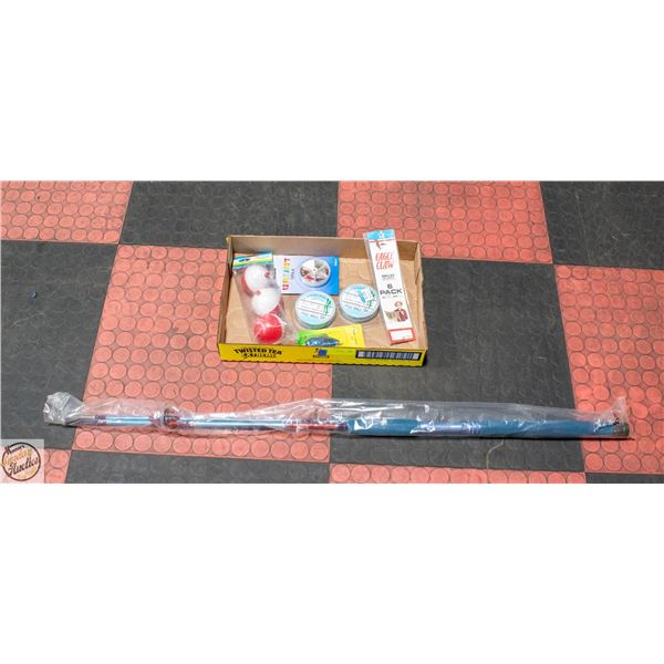 FISHING PACKAGE - ROD, HOOKS, LURE, BOBBERS+LINE
