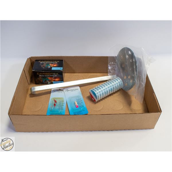 ICE FISHING LOT - SCOOP, 10 X CARBOTEX PREMIUM