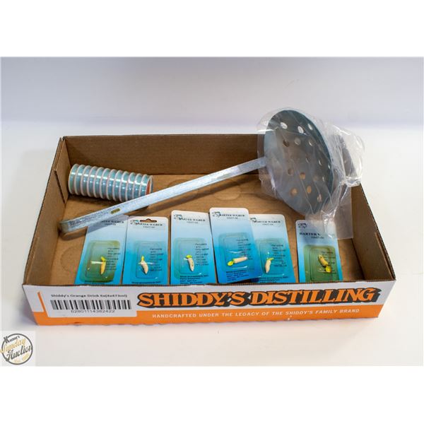 ICE FISHING PACKAGE 6 DARTER W/GREEN GRUB,