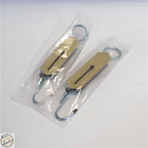 2 X BRASS 50 LB FISH SCALE