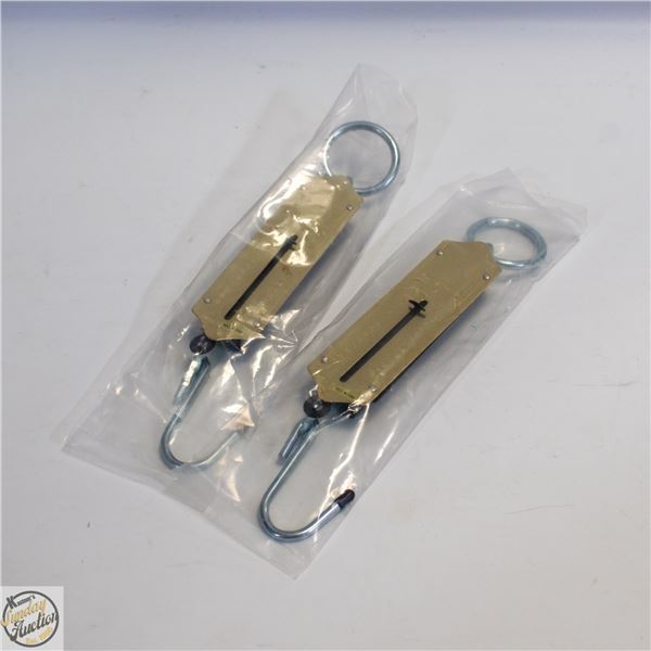 2 X BRASS 50 LB FISH SCALE