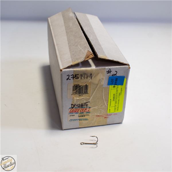 CASE OF 1000 EAGLE CLAW NICKEL TREBLE HOOKS 275MM