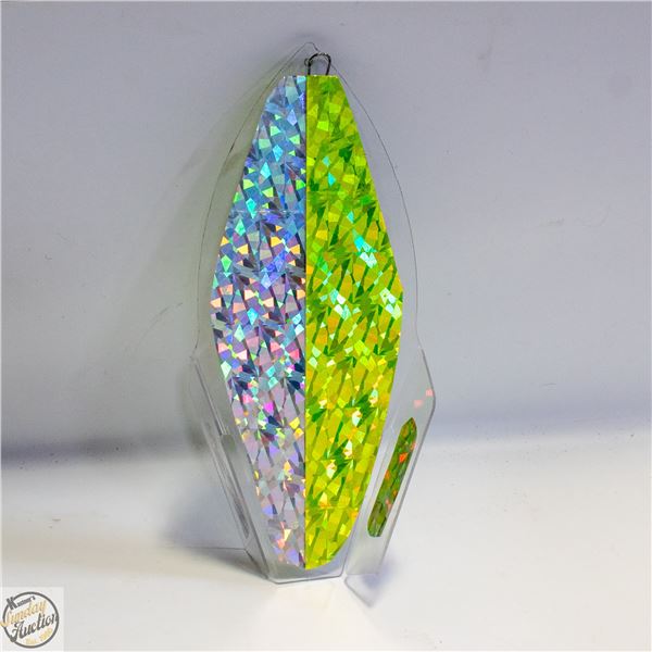 2 TONE HOLOGRAPHIC 10” FISHING FLASHER/DODGER